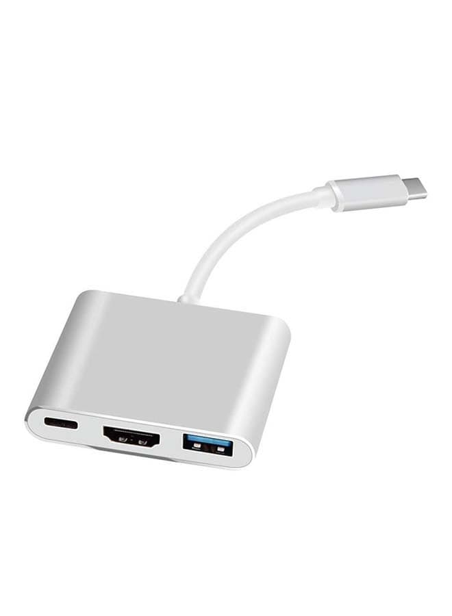 USB 3.1 Type-C To HD TV HDMI Adapter Silver