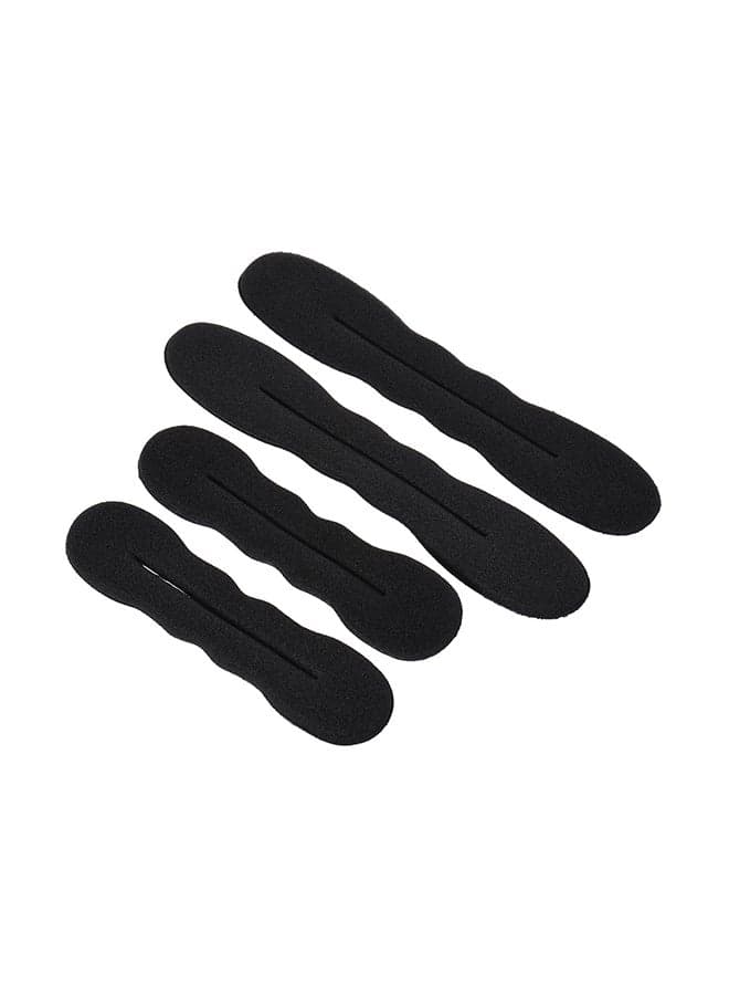 4-Piece Hair Styling Sponge Roller Black