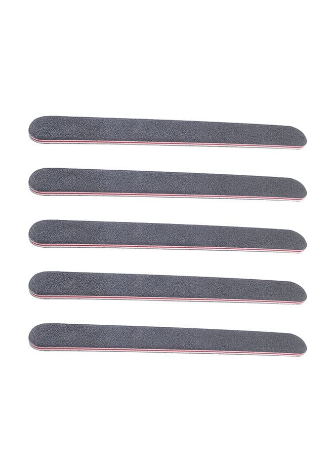 5-Piece Nail Filer Set Grey/Red