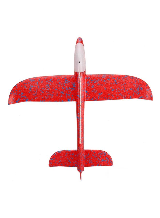 Hand Throwing Foam Airplane With Head and Body LED Lights Toy 48x16x6cm
