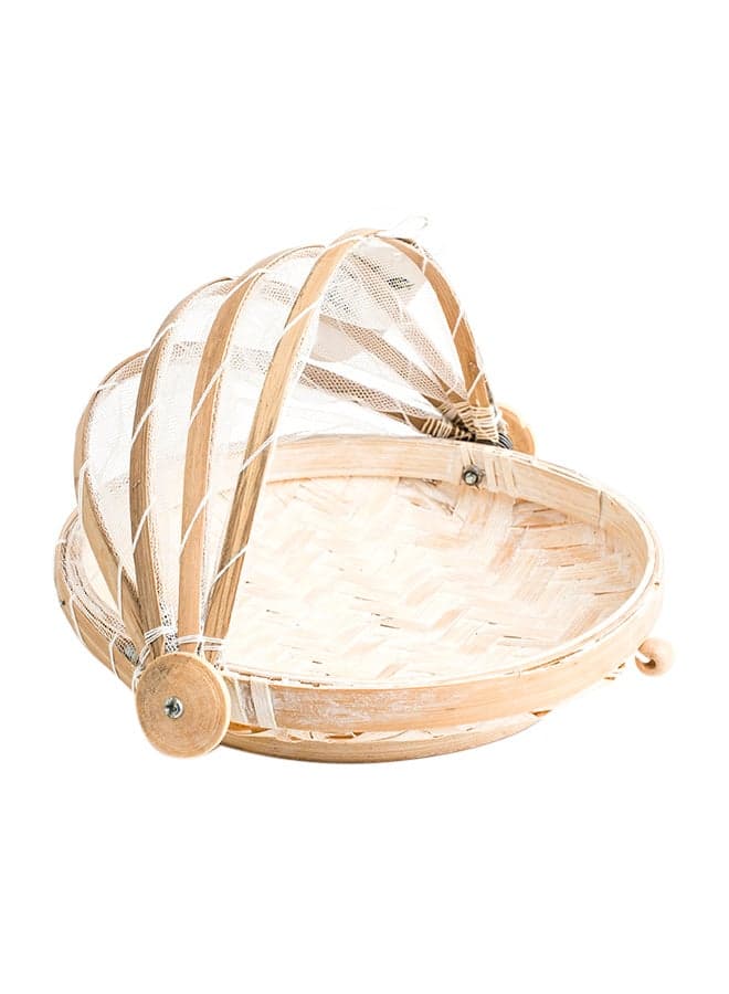Food Cover With Base Beige 20cm
