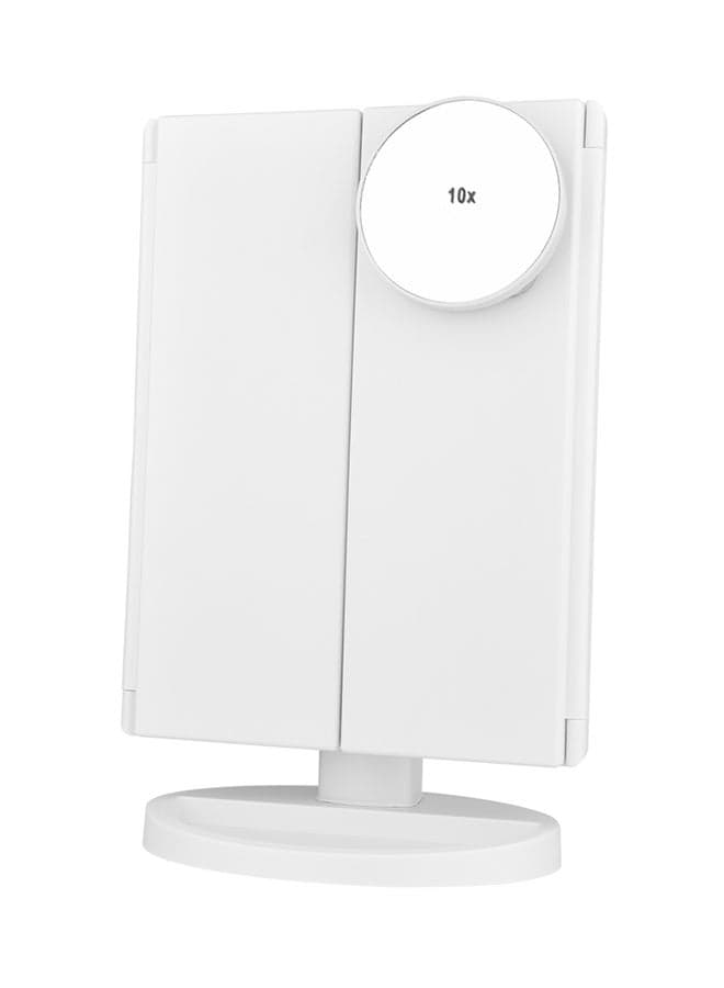 LED Touch Screen Magnifying Vanity Makeup Mirror White 30*20cm