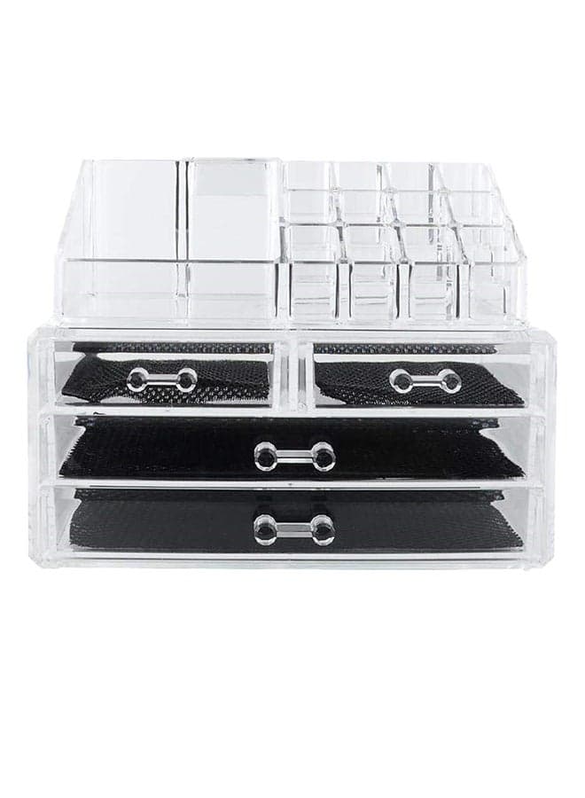 4-Drawer Cosmetic Organizer Clear