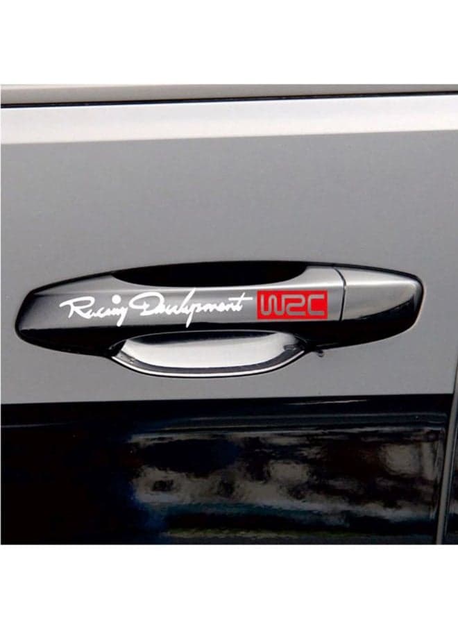 4-Piece Waterproof WRC Car Door Handle Sticker
