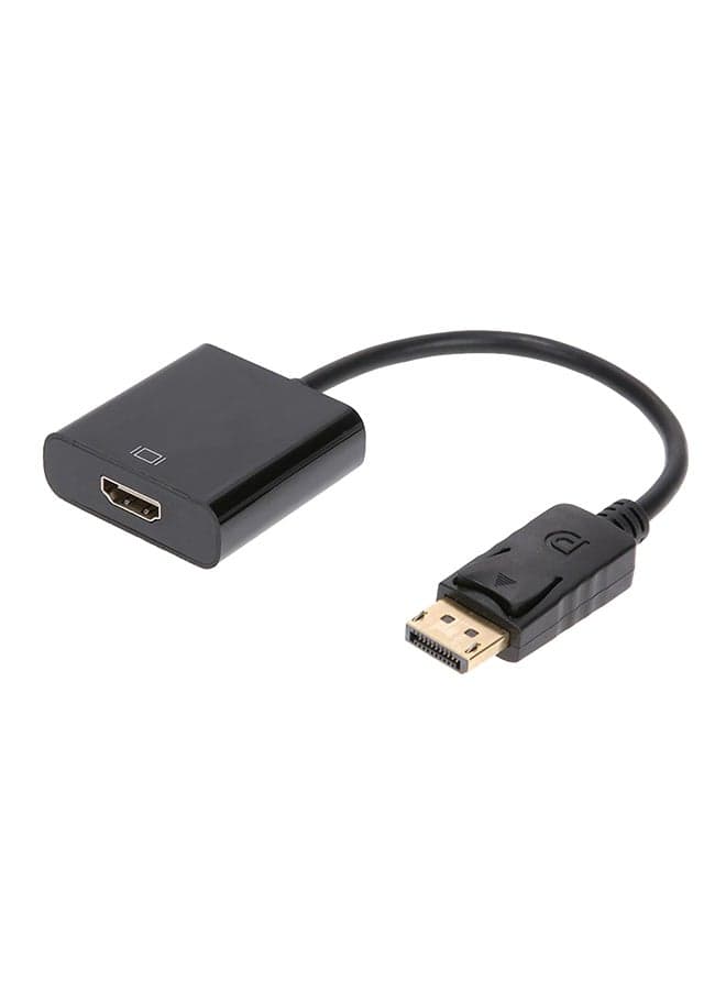 DP DisplayPort to HDMI Video Converter Adapter Cable Supports 1080P | Black