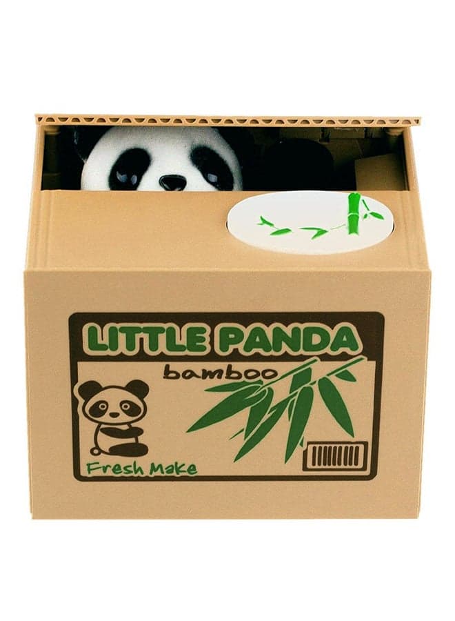 Little Panda Cartoon Design Automatic Coin Stealing Bank