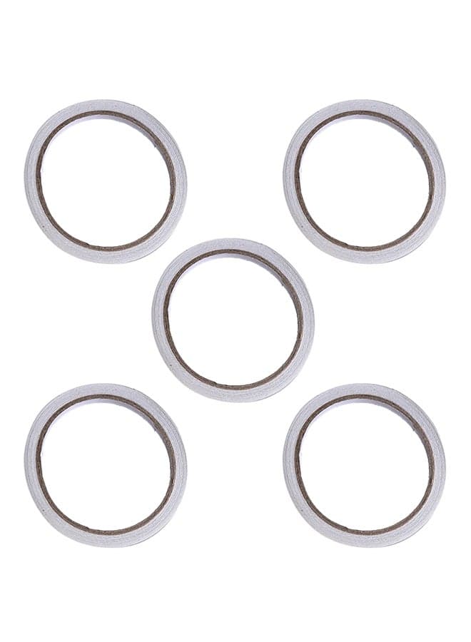 5-Piece Double Sided Tape Set 7mm x 9m Clear