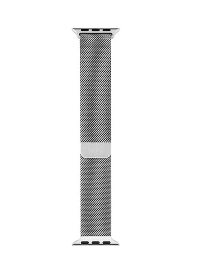 Nylon Replacement Band For Apple Watch 44mm Silver