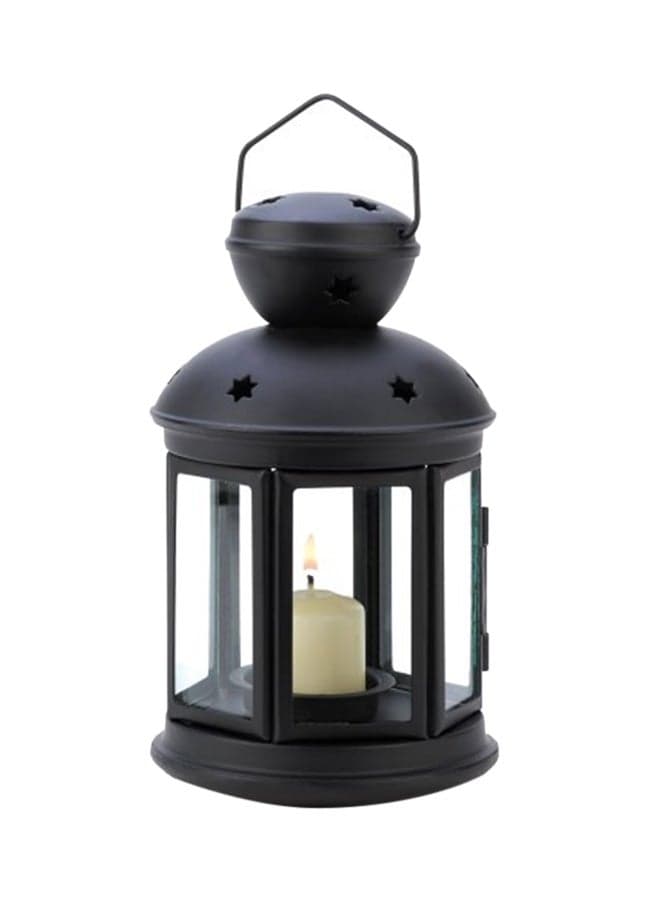 Ramadan Colonial Style Candle Holder Hanging Lantern Black 9.5x5x5inch