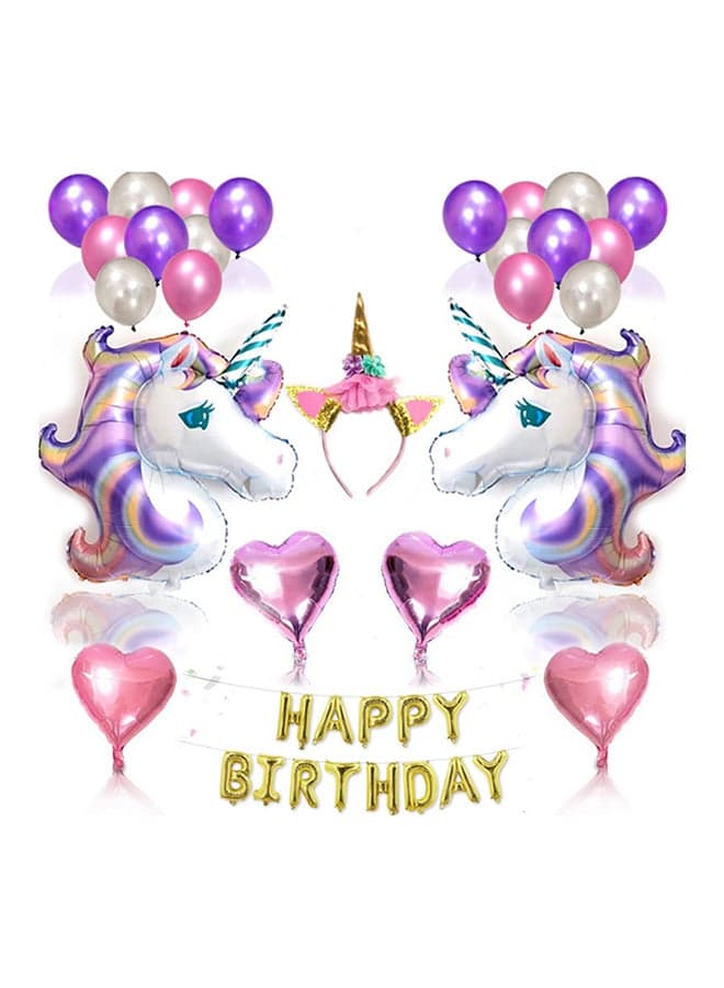 26-Piece Unicorn Party Supplies Decorations Set