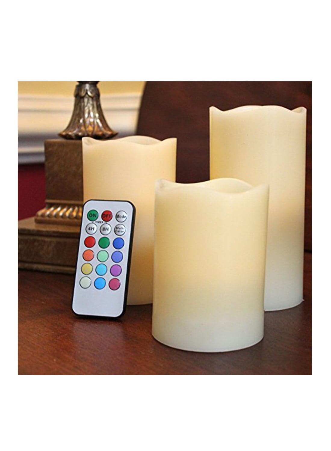 3-Piece Led Flameless Scented Candle Multicolour 4.13 x 10.63 x 7.13inch