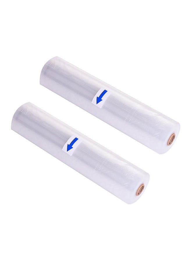 2-Piece Multifunctional Vacuum Sealing Bags Clear 425grams