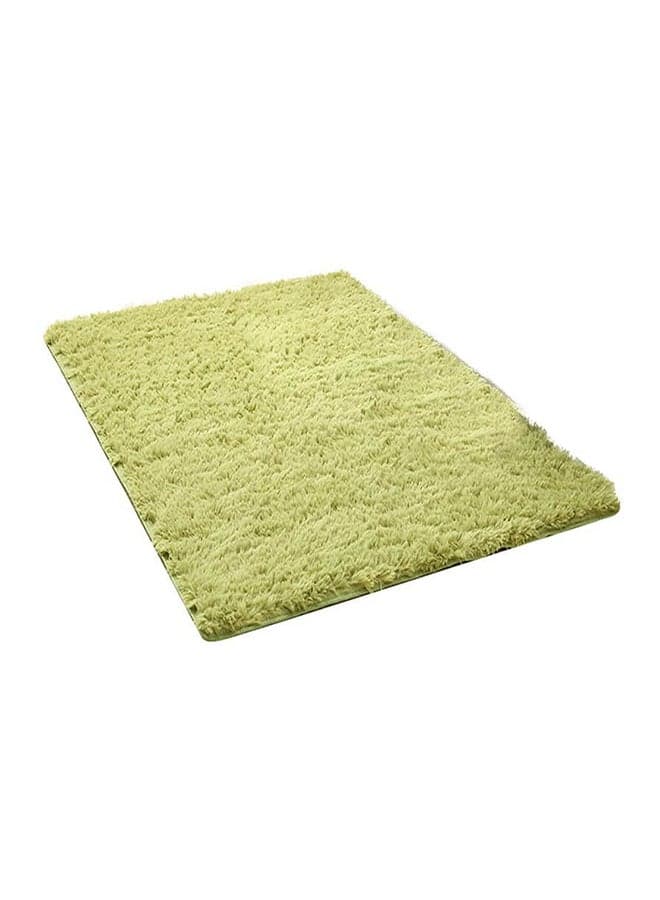 Anti Skid Fluffy Soft Bedroom Carpet, Polyester, Rectangle Green 200x140cm