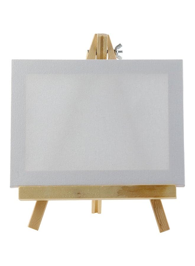 Canvas For Painting With Easel White/Beige