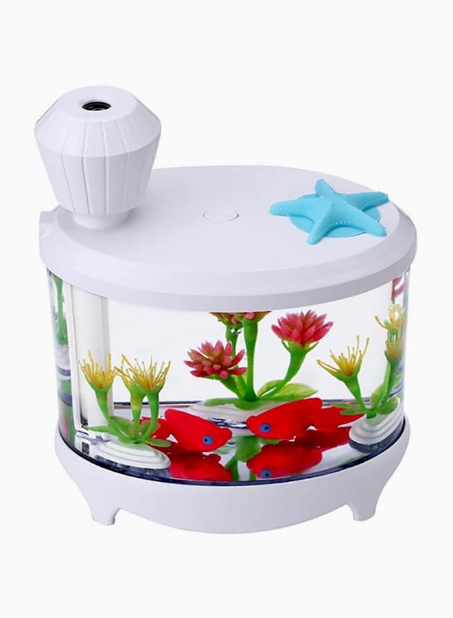 Fish Tank LED Air Humidifier Green/Clear/Red 14.5x12.6x8.6cm