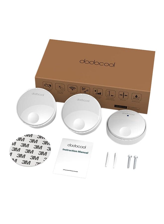 Self-Powered Wireless Doorbell Kit White 7.87x4.41x2.95inch