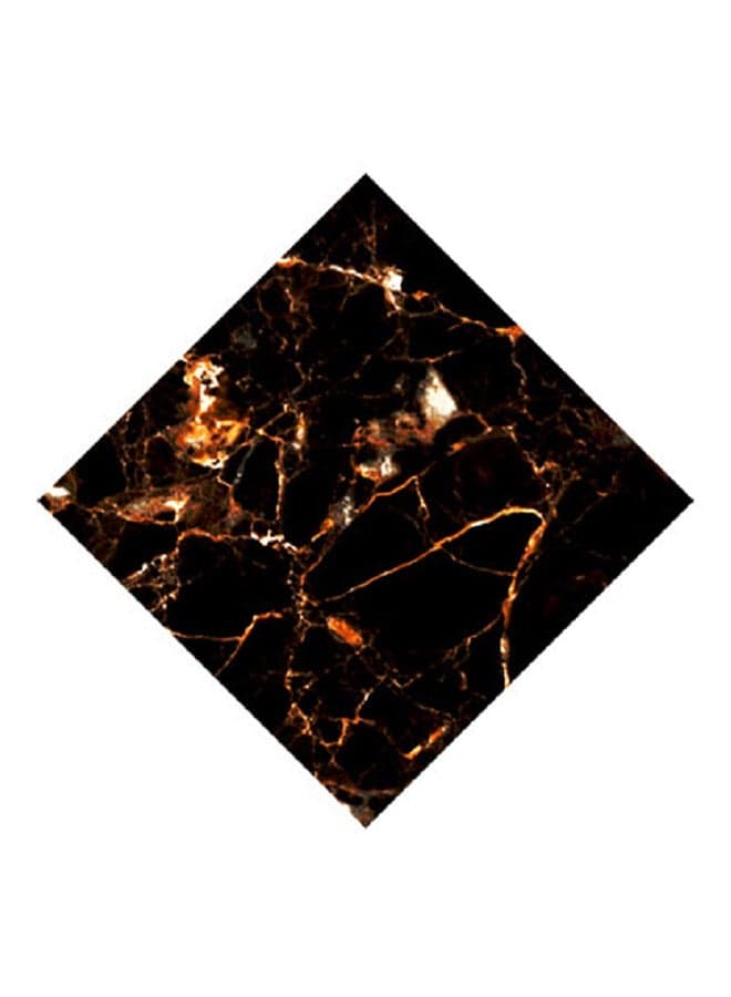 20-Piece Waterproof Self Adhesive 3D Ceramic Tile Stickers 08 Black/Gold 12x12x2centimeter