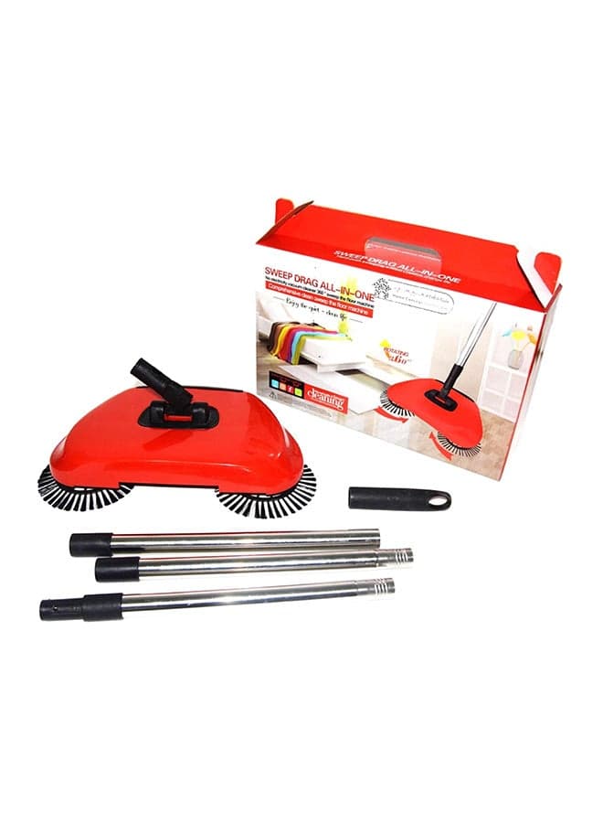 All- In- One Manual Sweeper Red/Silver 37x9x23cm