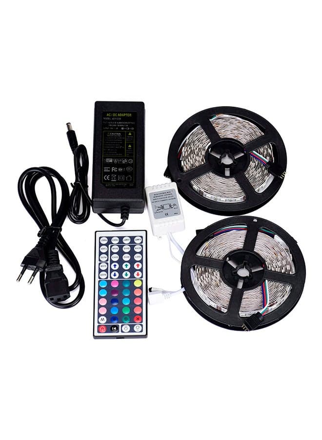 300 LED Waterproof Strip Light With Key Remote And Power Supply Multicolour 10meter