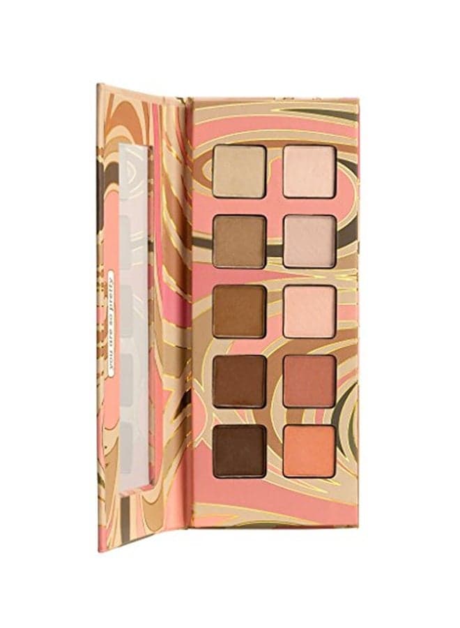 10-Shades Coconut Infused Mineral Eyeshadow Palette Pink Nudes