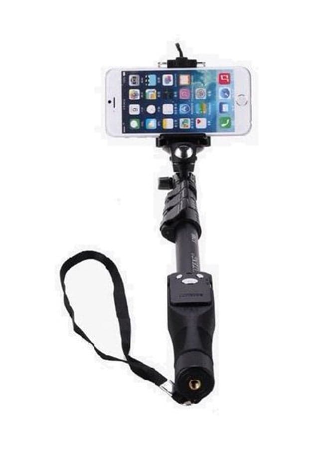 Monopod Extendable Handheld Selfie Stick With Shutter Remote Black