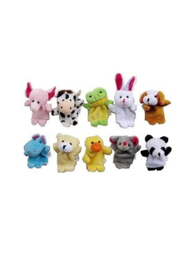 10-Piece Plush Animal Finger Puppets