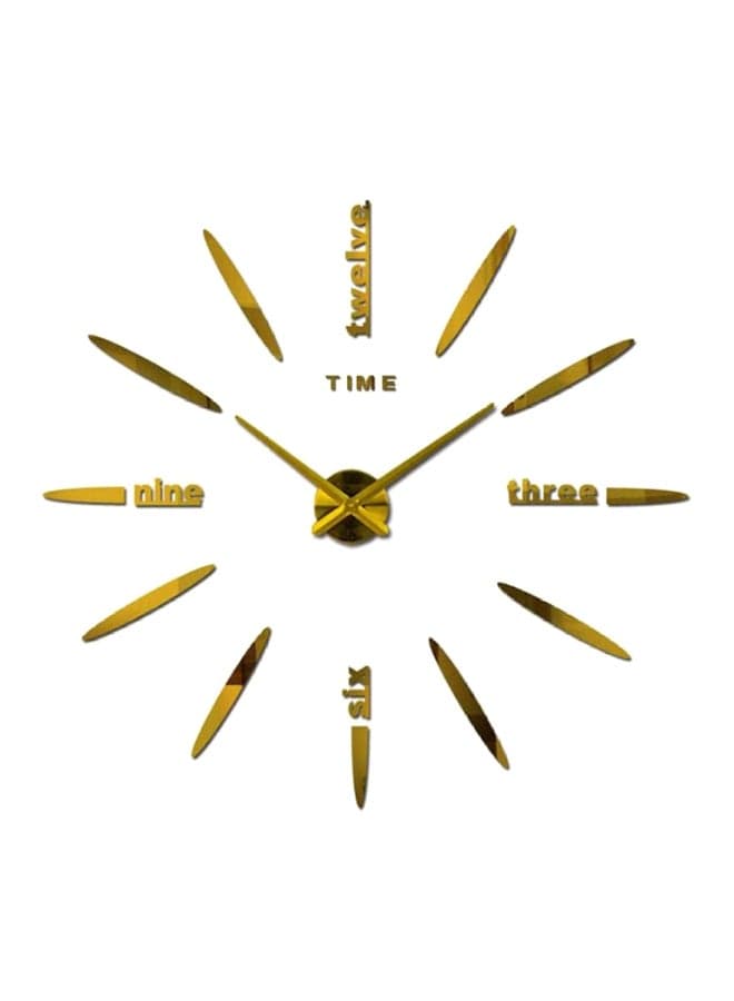 DIY 3D Letter Wall Clock Gold 80x120cmcm