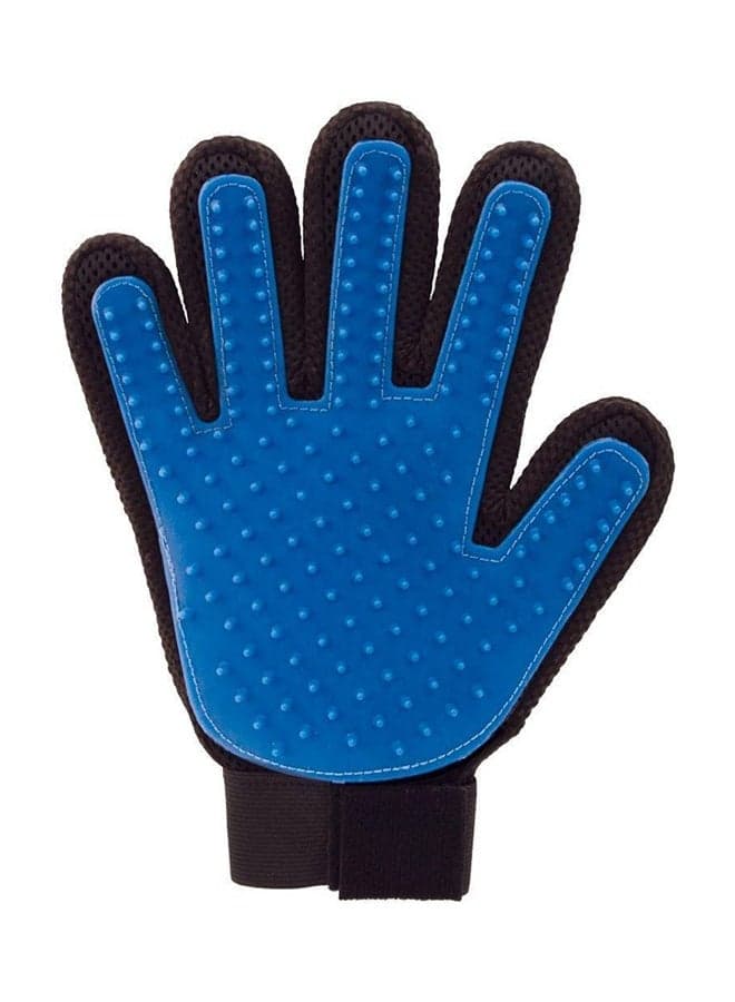 Pet Grooming Deshedding Glove Black/Blue medium