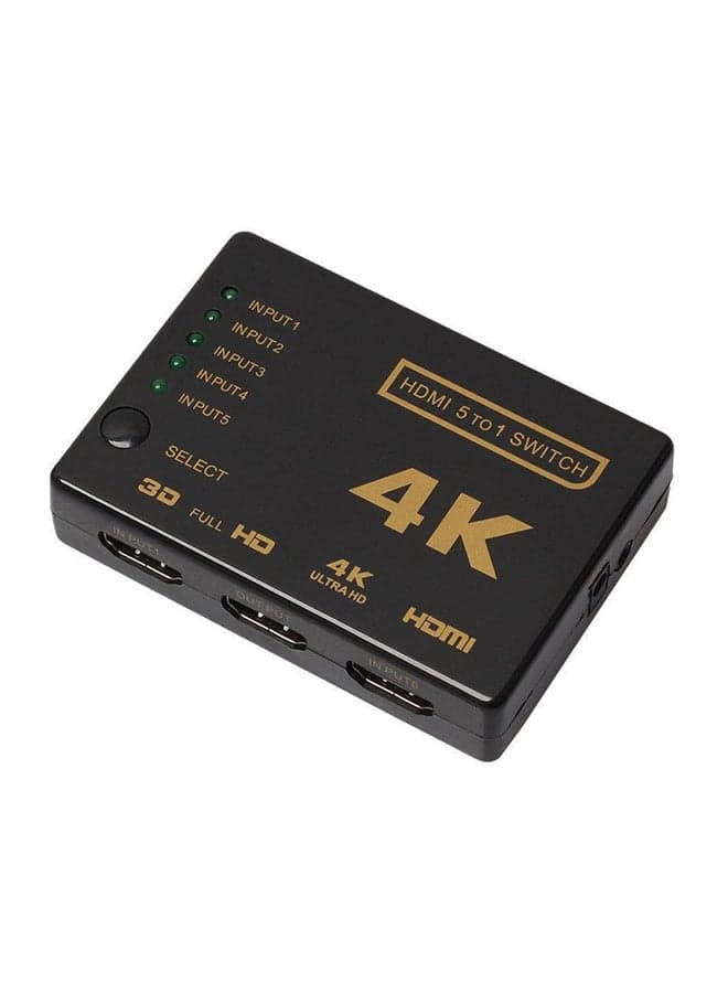 5-In-1 HDMI Switch Adapter For Xbox One Black