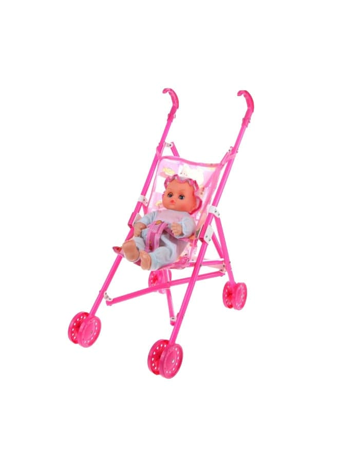 Twin Baby Doll With Trolley