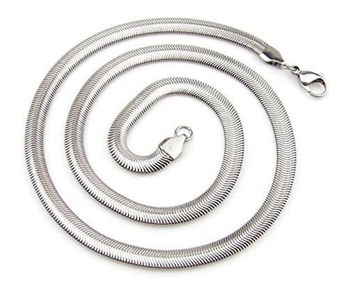 Sterling Silver Fashion Snake Bone Chain Necklace