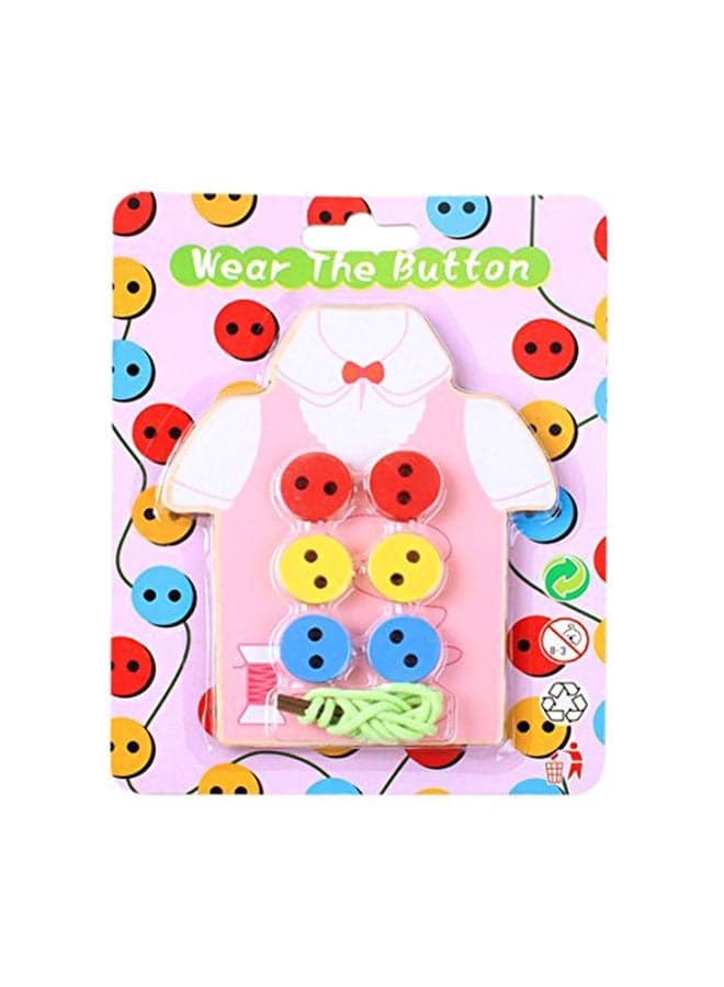 Wooden Sewing On Buttons Board Toy