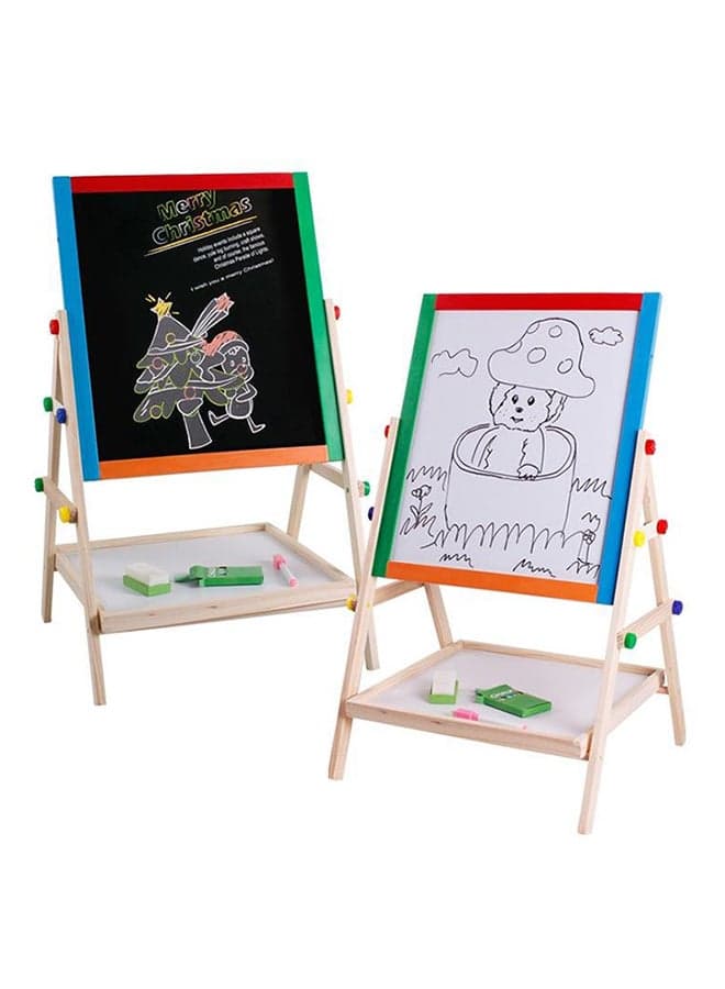 Two In One Easel Learning Wooden Board Multicolour
