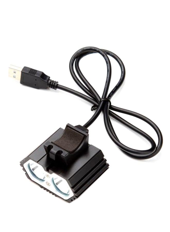 6000LM 2 X XM-L T6 LED USB Waterproof Lamp Bike Bicycle Headlight Black