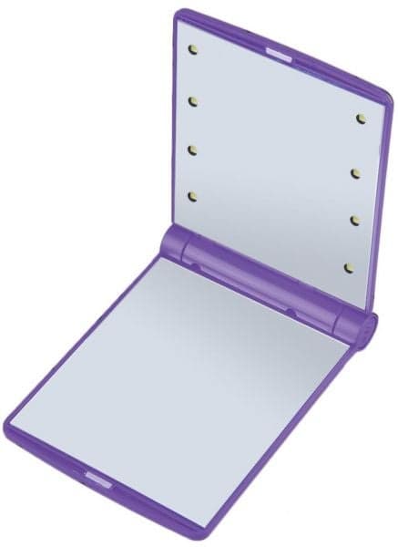 LED Pocket Makeup Mirror Purple