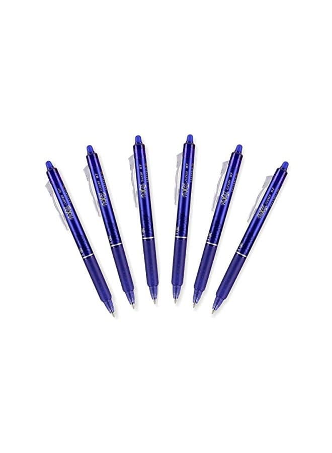 6-Piece FriXion Clicker Retractable Erasable Gel Pen Set Blue