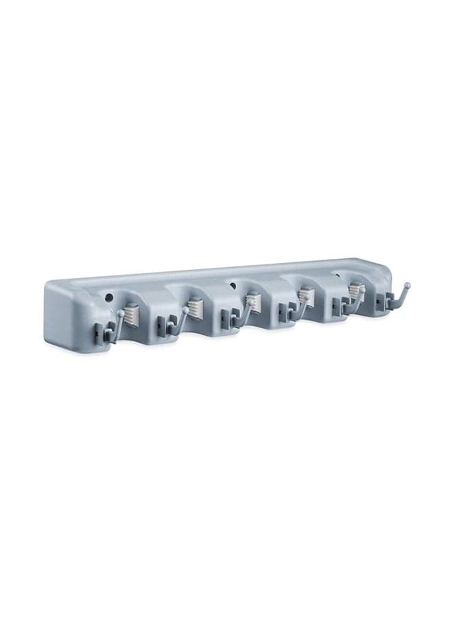 Multipurpose Wall Mounted Mop And Broom Holder Grey