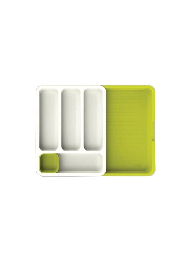 Plastic Kitchen Drawer Organizer Off White/Green