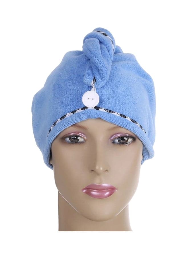 2-Piece Hair Drying Towel Blue/Pink 70x25cm