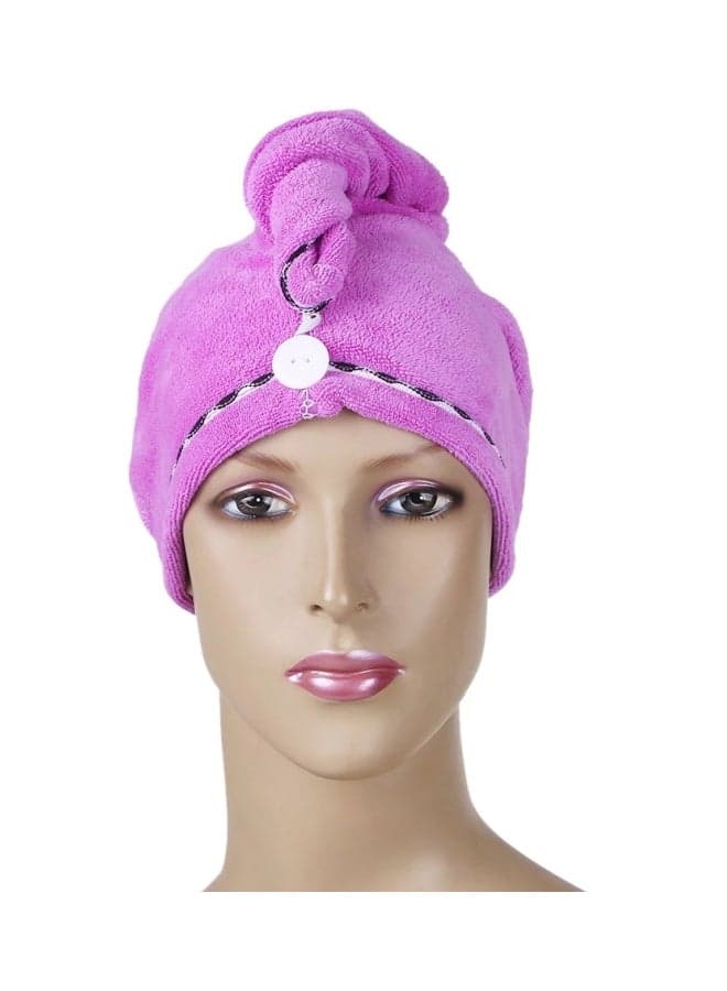 2-Piece Hair Drying Towel Blue/Pink 70x25cm