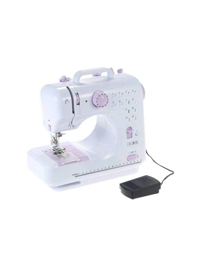 Portable Electric Sewing Machine 6V H18510EU White/Purple