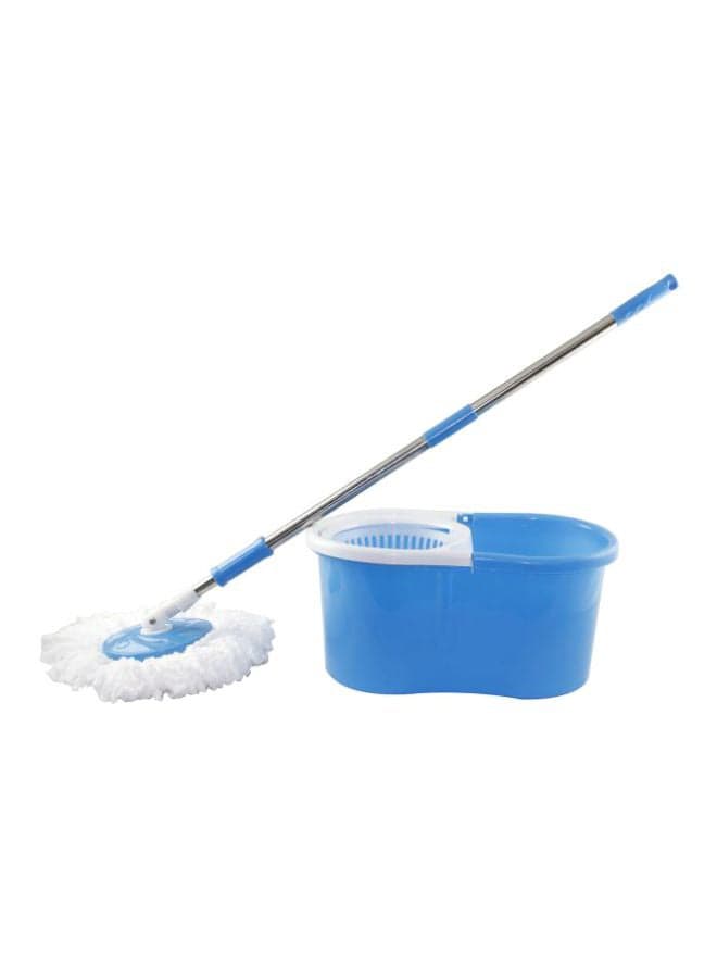 Mop With 360 Degree Rotating Head Blue/White 22.5x46x25.5cm