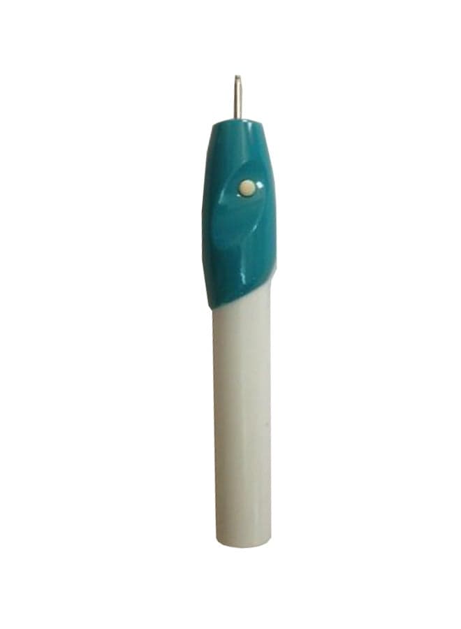 Cordless Engraving Pen For Glass White/Blue 1.2x8.2x4.2inch