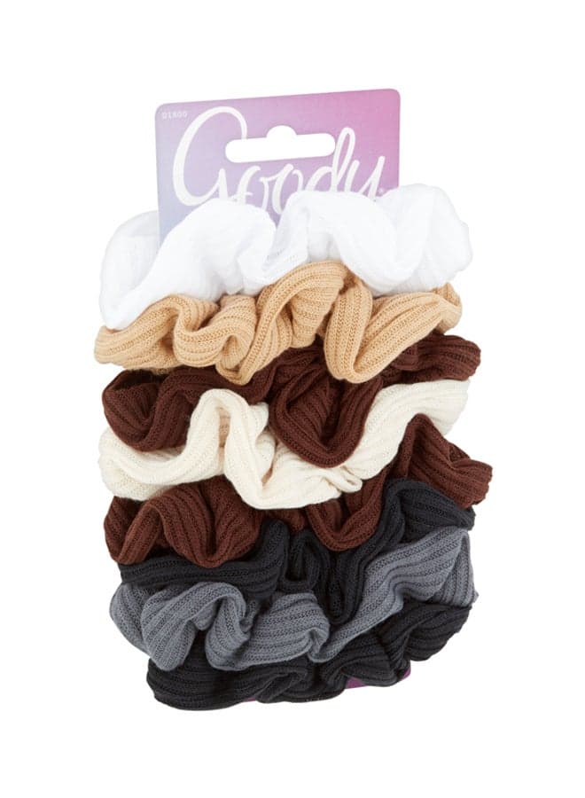 8-Piece Ouchless Ribbed Scrucnchies Multicolour