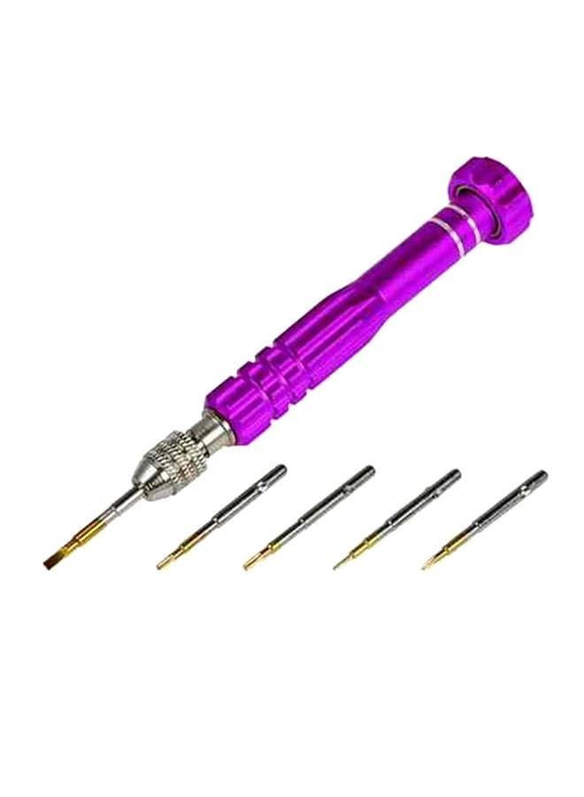 Hand Tool Screwdriver 5-Heads Pur Purple