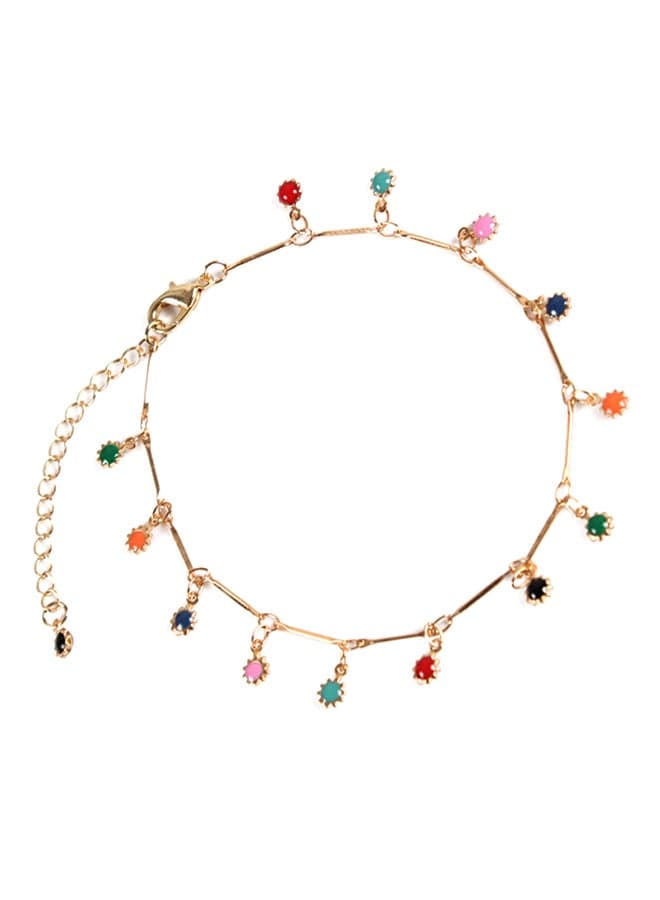 Metal Stone Studded Anklet