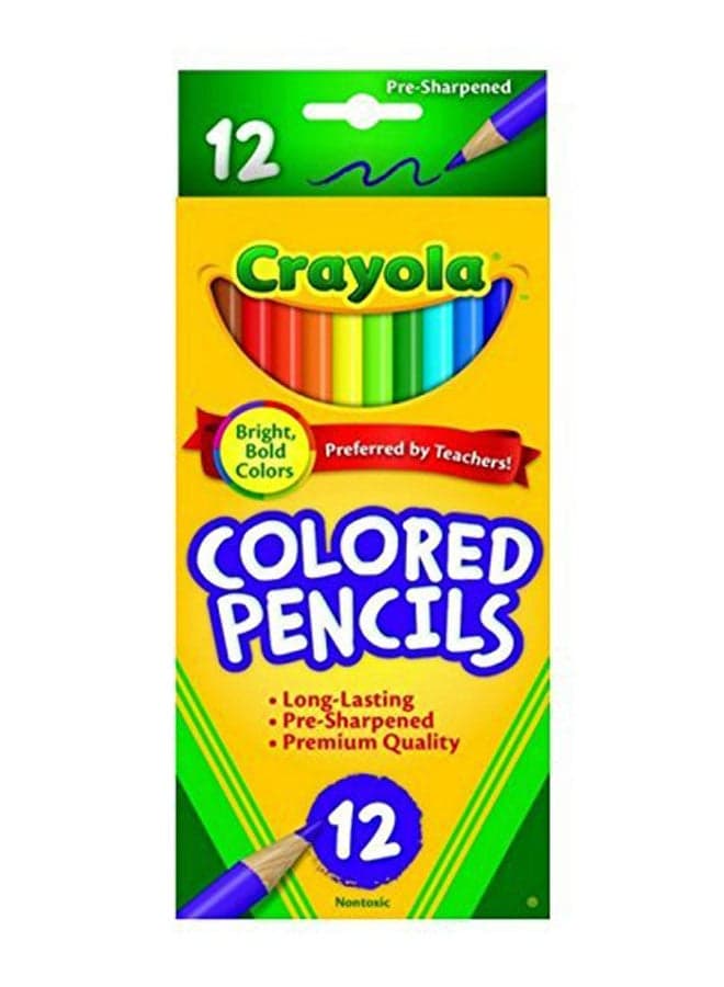 12 Count 68-4012 Long Colored Pencils