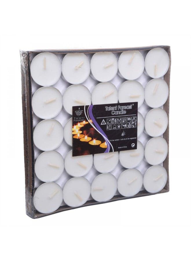 50-Piece Tea Light Candle Set White