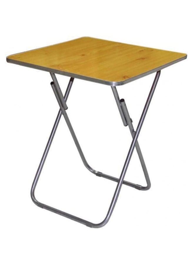 Square Folding Table Silver/Beige 60centimeter