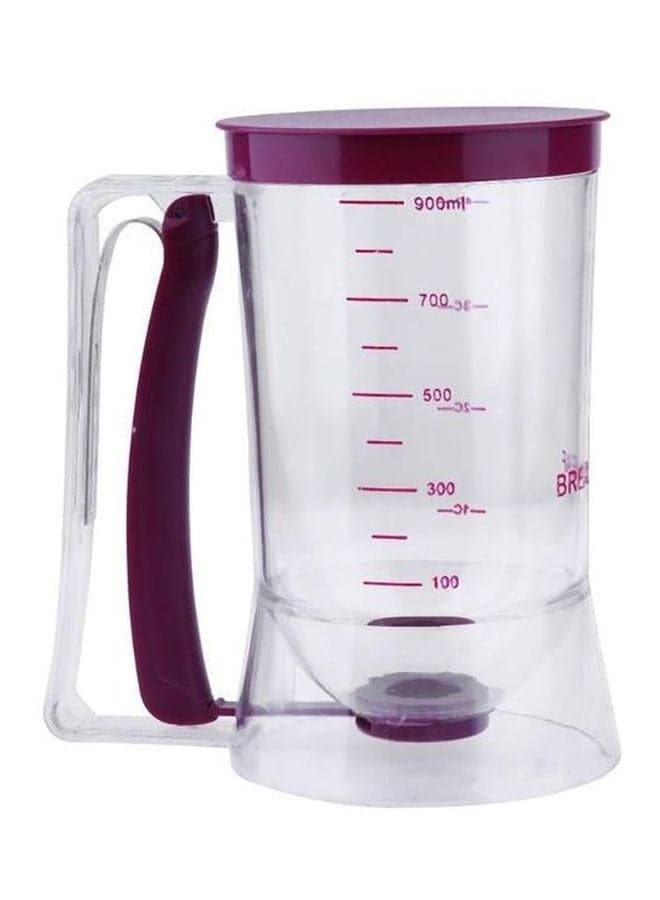 Plastic Batter Dispenser Purple/Clear 17x11x18.5cm